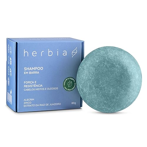 Shampoo em Barra para Cabelos Mistos e Oleosos Herbia 80g
