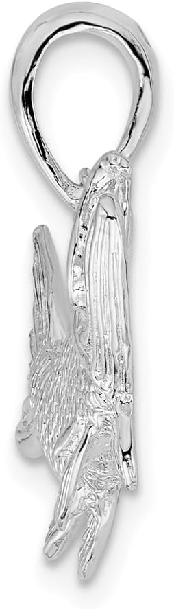 FJC Finejewelers Sterling Silver Rhodium Plated Polished Tarpon Fish Charm 21 x 29 mm