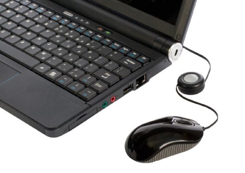 Targus Compact Mouse With Blue Trace Technology For Tracking And Retractable 2.5-Foot Usb Cord, Adjustable Cord Mouse Supports Windows, Mac, And Netbooks, Black/Gray (Amu75Us) #TOP2