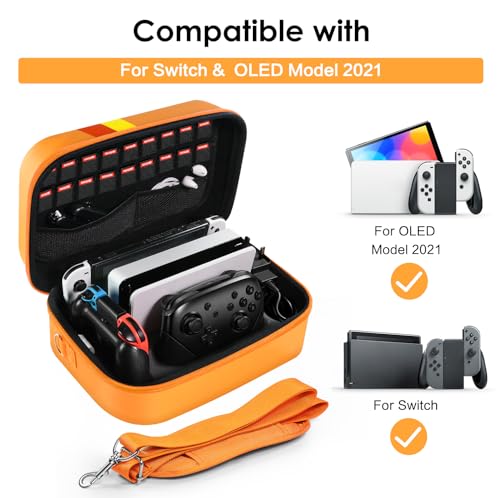 image for ivoler Carrying Storage Case for Nintendo Switch/Switch OLED Model,Por