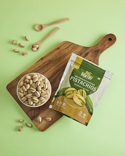 Image of Big Pantry Premium Roasted & Salted Jumbo Californian Pistachios 200g | Rich In Protein & Dietary Fibre | Natural Premium Pista Dry Fruits with Shelled Nuts | Pack of 3
