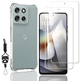 Nutmeg【2枚フイルム+1ケース】Motorola Moto G66j 5G ガラスフイルム Motorola Moto G66y/G66j 5G ケース クリア 保護カバー ストラップホール付き TPU素材製 四隅强化保護 モトローラ G66j 5G/モトローラ G66y 5G 保護フイルム 強化ガラス フイルム【日本旭硝子素材 衝撃吸収 貼り付け簡単 指紋防止 飛散防止 撥水撥油 気泡防止 薄型軽量】