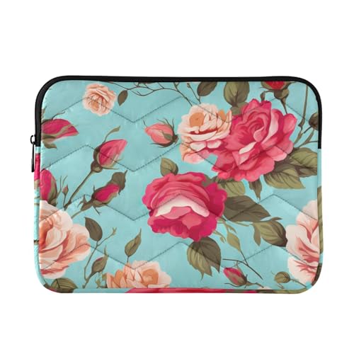 Funda para laptop Peony Rose Blue 13-14 pulgadas