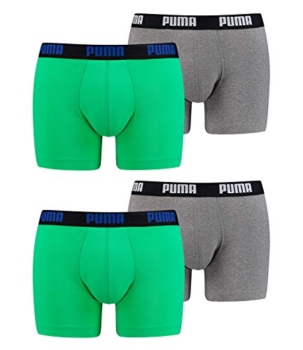 Preisvergleich Produktbild PUMA Boxershort Basic 4er Pack, -927 Green / Grey, S