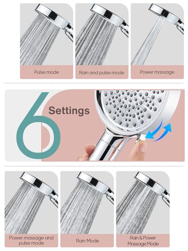 Cobbe Filtered Shower Head With Handheld, High Pressure 6 Spray Mode Showerhead With Filters thumb #6