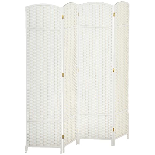 HOMCOM Paravent 4-teilig 160 x 170 cm Raumteiler Faltbar Trennwand aus...