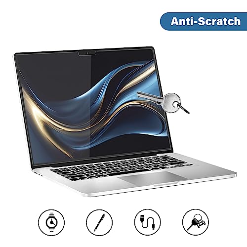 Image of Saco Screen Protector Compatible with MacBook Air 15.3-inch 2025 2024 2023 M4 A3241 M3 A3114 M2 A2941 Liquid Retina Display & Touch ID, Anti Glare Film /Anti Scratch Matte Laptop Screen Protector