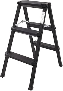 Folding Ladder Aluminum Folding Ladder Sturdy Heavy Duty Ladder, Lightweight Portable Ladder Step Stool Step Ladders