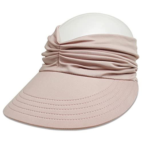Muryobao Chapéu feminino com viseira solar aba larga para o verão FPS 50+ proteção UV boné esportivo