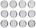 Kate Aspen Mason Jar Lids, Flower, Set of 12