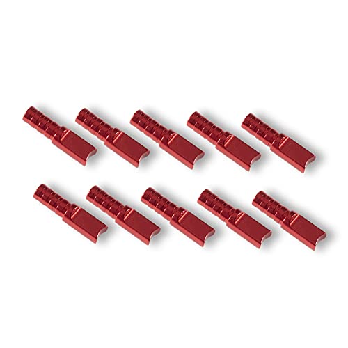 YAK Archery Aluminium-Nocken 10er Set - Für EK Adder Bolzen In Rot