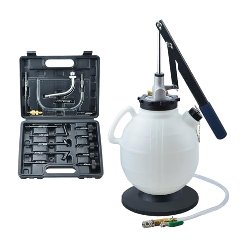Zoomtools 7.5 L Getriebeöl Befüllgerät, Ölwechsel Einfüllgerät, Öleinfüllgerät Handpumpe, Ölwechsel Gerät mit 15 ATF-Adaptern