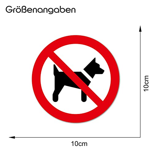 Finest Folia Hundeverbot Aufkleber Hunde verboten Tiere Sticker für Restaurant Geschäft Wohngebäude Fenster Verbot Folie selbstklebend wetterfest R198 (02 Kein Zutritt für Hunde rund)