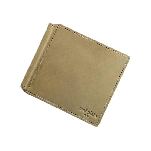 maf pinto (マフ ピント) マネークリップ 二つ折り財布 オリーブ 薄い カード収納 レザー 本革 日本製
