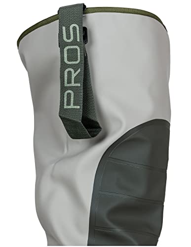 PROS Waterproof Reinforced Knees Thigh Waders Premium Light Olive UK 12 / EU 46 - Image 4