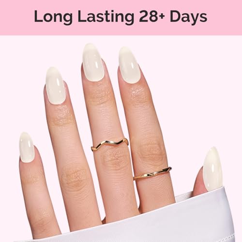 Image of MelodySusie Milky White Gel Nail Polish, 0.5Fl.oz Jeweliver Gel Polish Milky Natural Color Sheer Soak Off UV LED Light Cure Gift for Women Girls Nail Art Manicure DIY at Home JG36