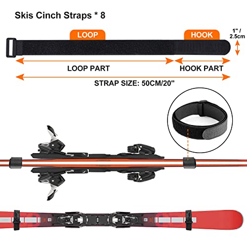 Odoland Portasci a Parete 6 Pezzi + Cinghie 8