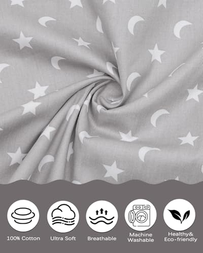 Image of ALVABABY Toddler Pillowcases Organic Cotton Fit 13 inchx 18 inch or 12 inchx16 inch Kids Pillow Cover Envelope for Girl Boy Travel 2 Pack(Pillowcase Only)