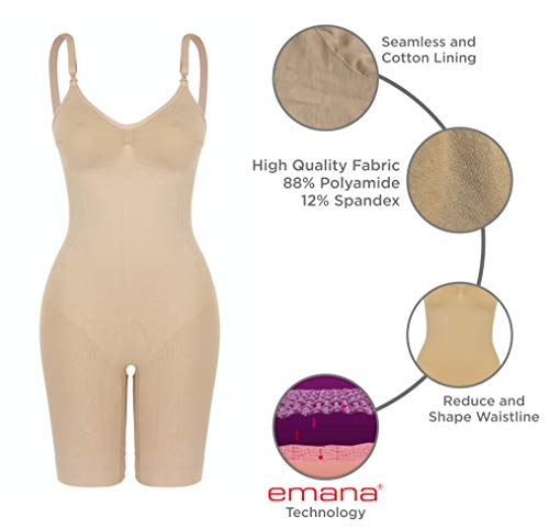 Body Slim sem Costura Lupo Feminino - Bege - M