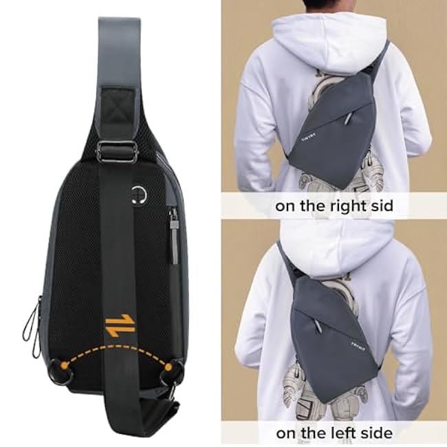 Small Sling Shoulder Crossbody Bag Men Women One Strap Casual Chest Bags Slim Backpack for Outdoor Travel Biking