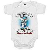  Body bebé frase palanganas puños fuera parodia robot de los 80 para nostálgicos futboleros de Sevilla - Blanco, Talla única 12 meses