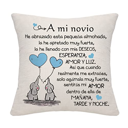 Bommex Funda de Cojín Regalo de Novio para Enamorados - Regalo de Cumpleaños, Despedida y San Valentín