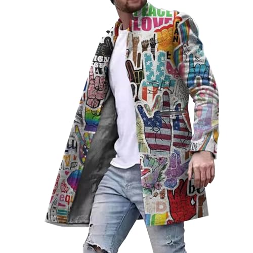 Chaqueta de manga larga para hombre cazadora ligera holgada gris M