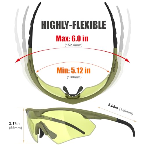 Image of HTS HUNTERSKY S53 Anti Fog Tactical Shooting Range Safety Glasses ANSI Z87.1 Ballistic Eye Protection Hunting Airsoft Riding