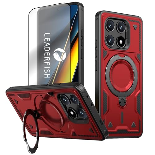 LEADERFISH y360°] cp X^htzfor Xiaomi 14T Pro P[X MagSafeΉ +KXtB X^h @\ wh~ }OZ[tΉ ČRMILKi VI~14T ProP[X Ot Ϗ