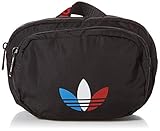 adidas Originals Sport Waist Pack Fanny Pack Travel and Festival Bag, Black/Tri - Color Trefoil, One Size