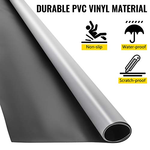 Image of VEVOR Dance Floor Roll, 1.5mm PVC Dance Flooring Marley Dance Practice Floor Portable Grey /Black Roll Out Dance Floor Non-Slide & Wearproof Dance Mat for Ballet(6.6 x 15.7 ft, 6.6 x 49.2 ft)