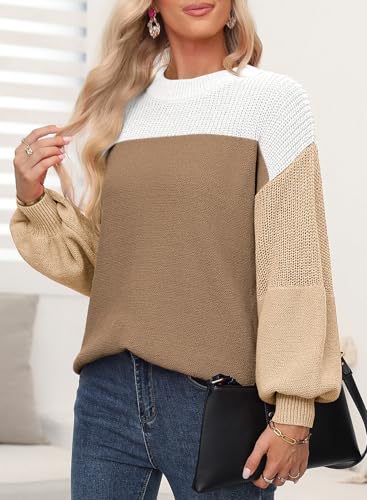 Image of Dokotoo Women's Oversized Long Sleeve Crewneck Pullover Sweaters