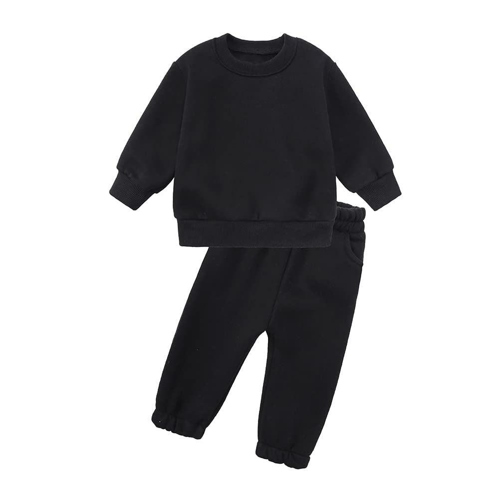 MYGBCPJS Youth 2PCS Jogger Outfits Set Fleece Hooded + Sweatpants Boys Girls Athletic Sweatsuits Pullover Clothes