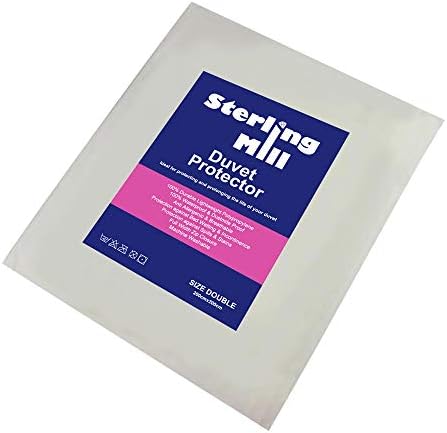 STERLING MILL WATERPROOF ANTI ALLERGY ZIPPED QUILT DUVET PROTECTOR COVER SINGLE DOUBLE KING SUPERKING (Double)