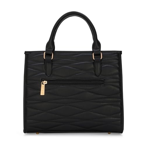 Image of Lavie Luxe Women's Lucie Quilted Large Box Tote Handbag | Tote Bag for Work | Ladies Purse | Stylish Shoulder Bag | Gift for Women