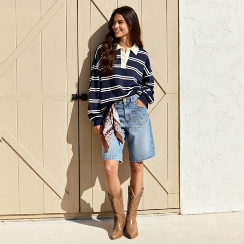 DREAM PAIRS Women's Cowboy Boots Mid Calf Cowgirl Boots Embroidery Stitched Western Boots,Size 10,Tan,DWUMMB2419