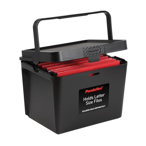 Pendaflex Portable File Box, Letter Size, Black, 14