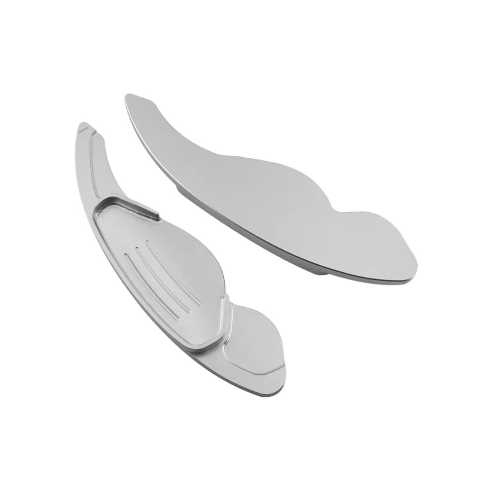 KJBVCEVUD Steering Wheel Paddle Compatible with Jaguar for F-PACE F-Type X760 X250 X260 X761 X351 XF XE XJ Steering Wheel Shifter Extend(Silver)