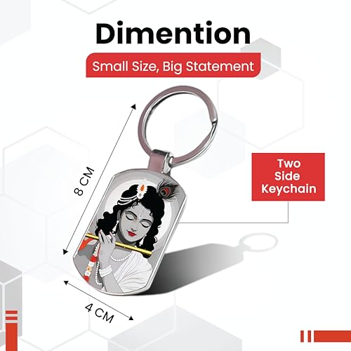 Image of Stylish Metal Keychains with Permanent Glossy Print - Inspirational Quotes & Spiritual Designs - Perfect Key chains for loved ones, Personal Use, Gifts & Return Gifts