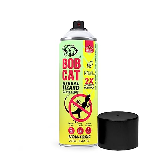 Image of BOB CAT Herbal Lizard Repellent for home 2X Advance best Formula India's First Aerosol Based Lizard Spray | Lizard Repellent Spray | 15 days Protection from Lizard | Irritant-Free & Chemical-Free | Pack of 2 | 200ml |