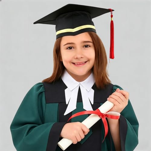 Image of Kindergarten 2025 Graduation Cap and Gown Tassel Sets with Charm 2PCS Graduations Stoles for Kids Grad Party Clothes