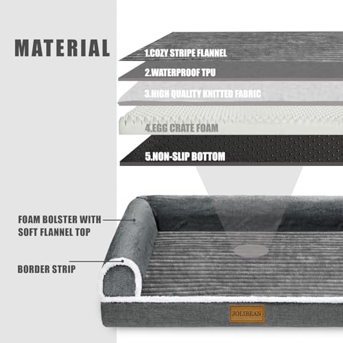 Matelas chien grand format avec base antidérapante imperméable
