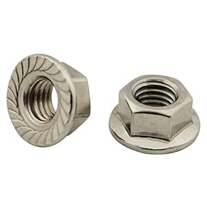 SC-Normteile Flanschmuttern M4 (25 Stück) DIN 6923