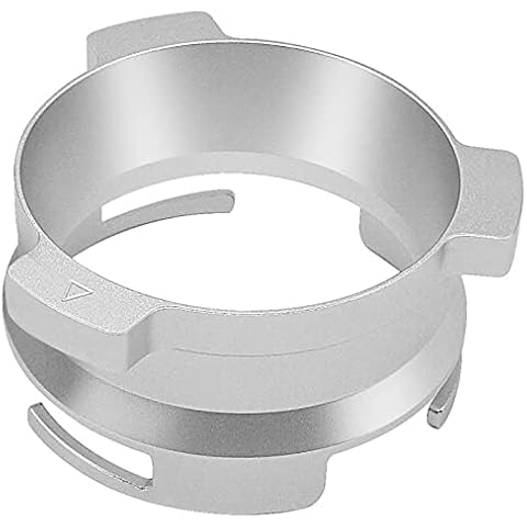 USEAMIE Coffee Dosing Funnel 54mm Espresso Coffee Accessrioes with Grinder Trigger for Sage Breville Portafilters Espresso Hand Free (Aluminum) Cover