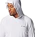 Columbia Mens PFG Terminal Tackle Long Sleeve Fishing Hoodie, White/Nightshade Logo, X-Large