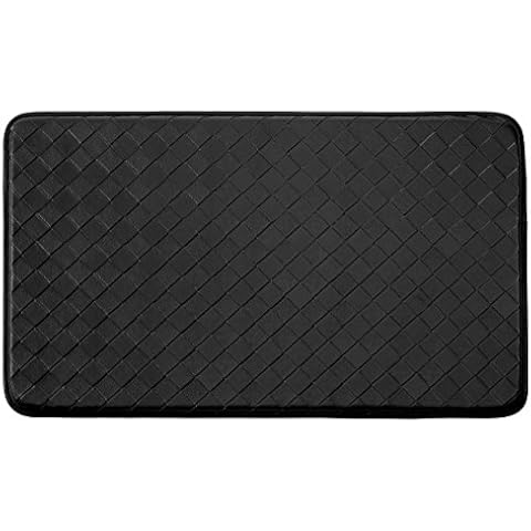 Chef Gear Diamond Weave Anti-Fatigue Gelness Kitchen, Basketweave Design,Cushioned Comfort Chef Mat,Standing Relief & Support, Skid-Resistant, 18 in. x 30 in, Black Cover