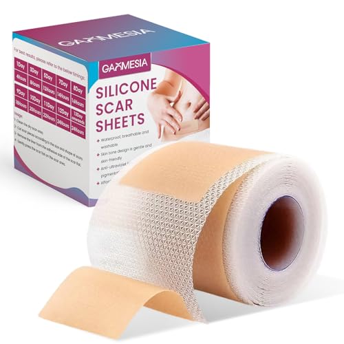 4x 300CM Parches de Silicona para Cicatrices, Suave y Reutilizable, Fácil de Cortar, Parches Cicatrizantes, Ideal para Cicatrices por Cesárea, Cirugía, Quemaduras, Acné y Más