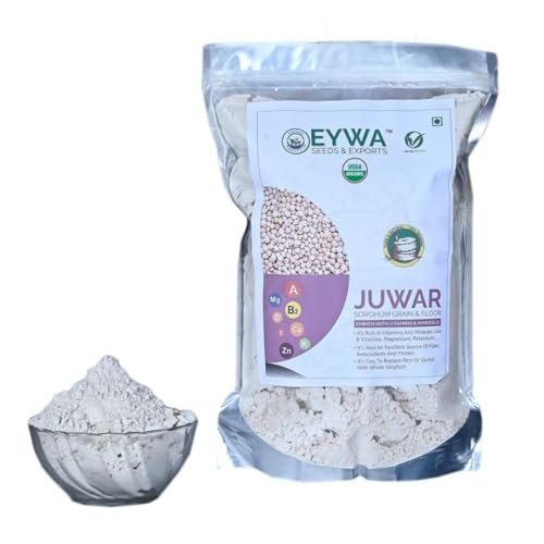 Image of Eywa Seeds & Exports Pvt Ltd Organic White Sorghum Flour (1 Kg) /White Cholam /Jovar /Jonna /Jola For Eating And Cooking