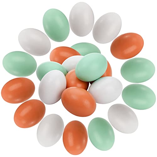 Faux œufs en bois pour activités manuelles de Pâques en famille
