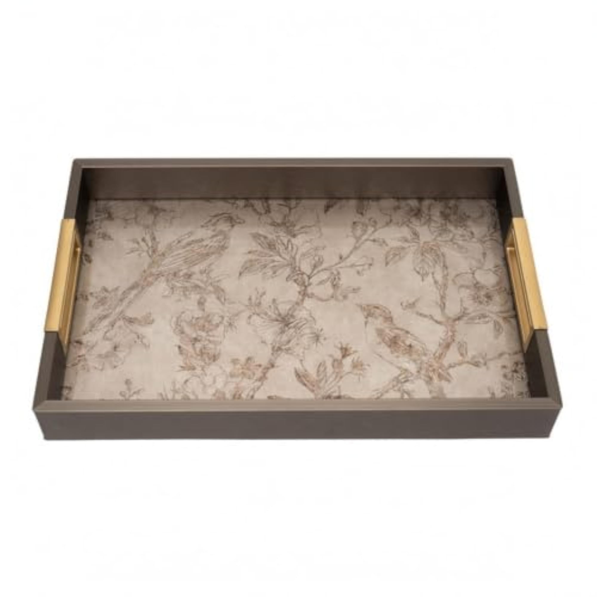 Decorative Rectangular Tray with Handles, Modern Design